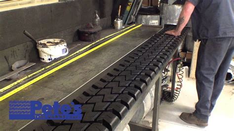 how to fix a cut in a skid-steer tire tread|skidsteer tire repair.